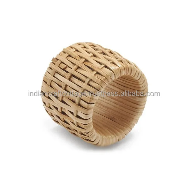 Handmade Woven Napkin Rings Decorative Square Napkin Ring Loop Woven Napkin Buckles For Restaurant