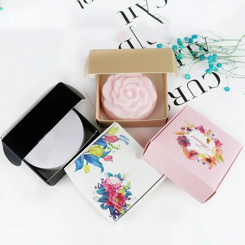 Eco-friendly custom logo mini bar soap packaging gift box paper boxes