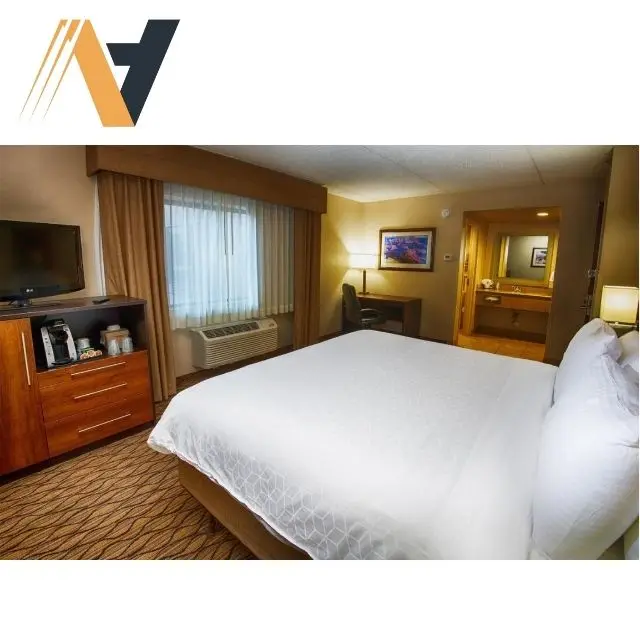 Affordable Elegent Modern Hardwood Hotel Bedroom Set with High Quality of Holiday Inn Project by Ngoc Hoang Anh
