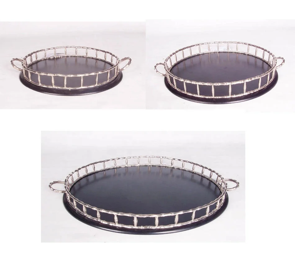  Новейший дизайн сервировочный поднос из МДФ с латунной рамкой по доступной цене