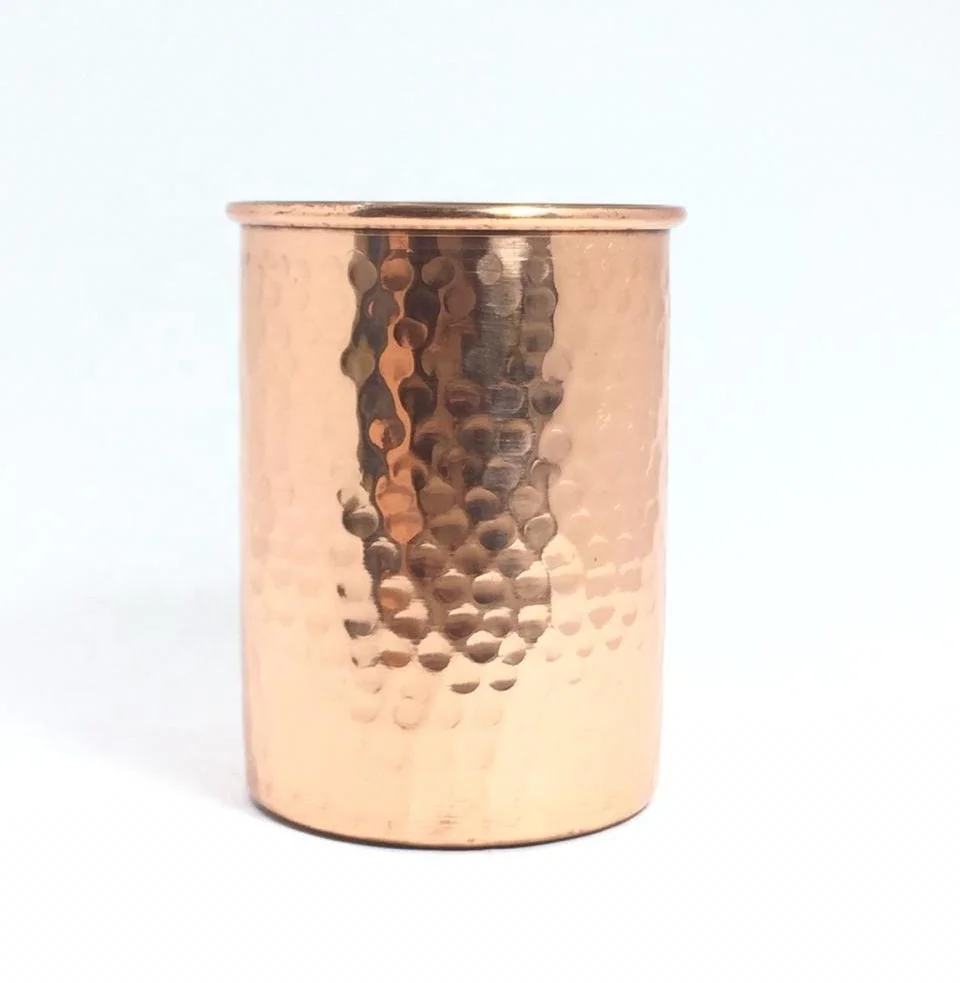 Wholesale Eco Friendly Made with 100% copper tumbler from India for drinking water juice cocktail for party
