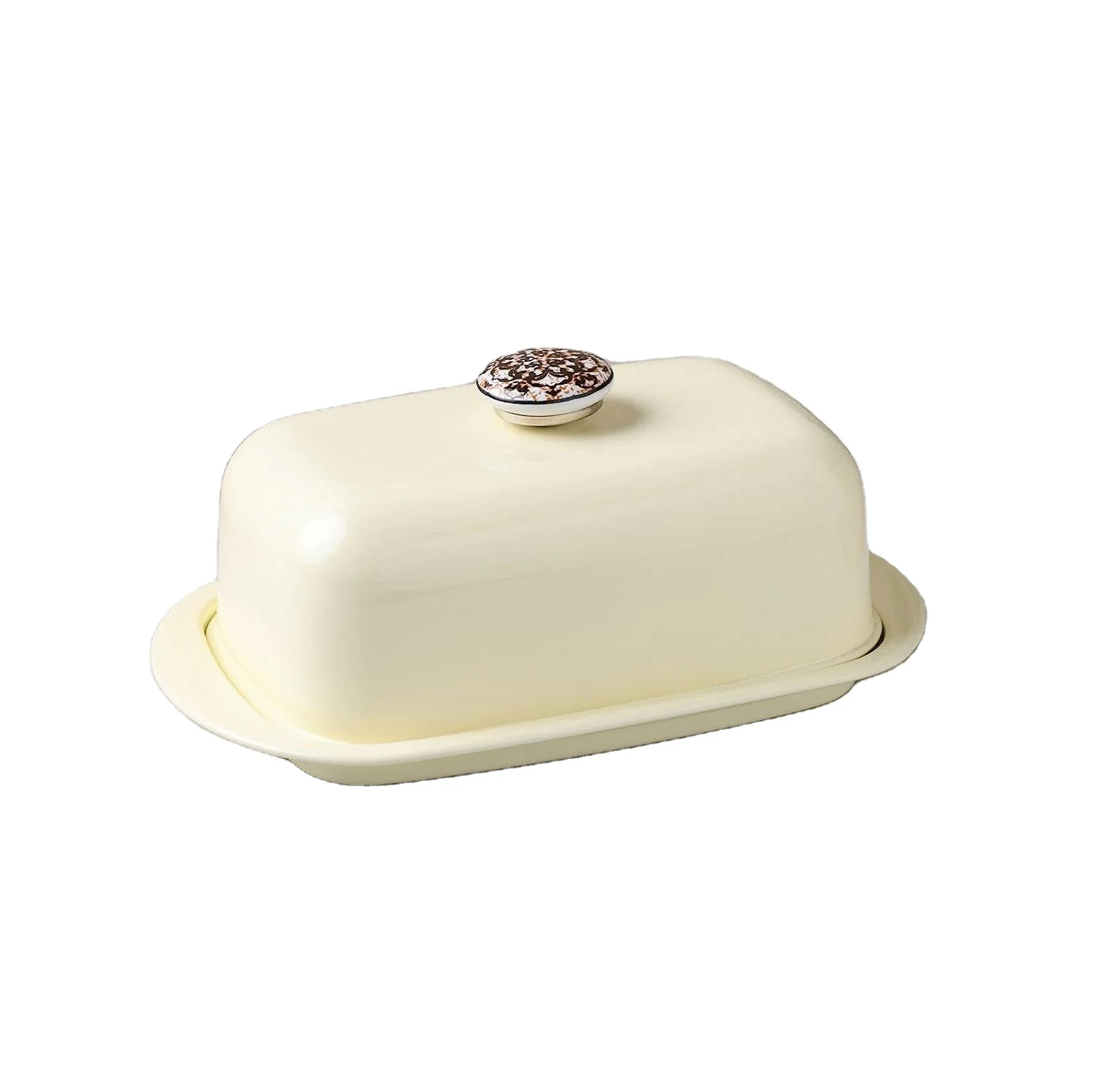 Modern stainless steel butter dish storage box organizer for home kitchen table ware container keeper butter cheese box covered