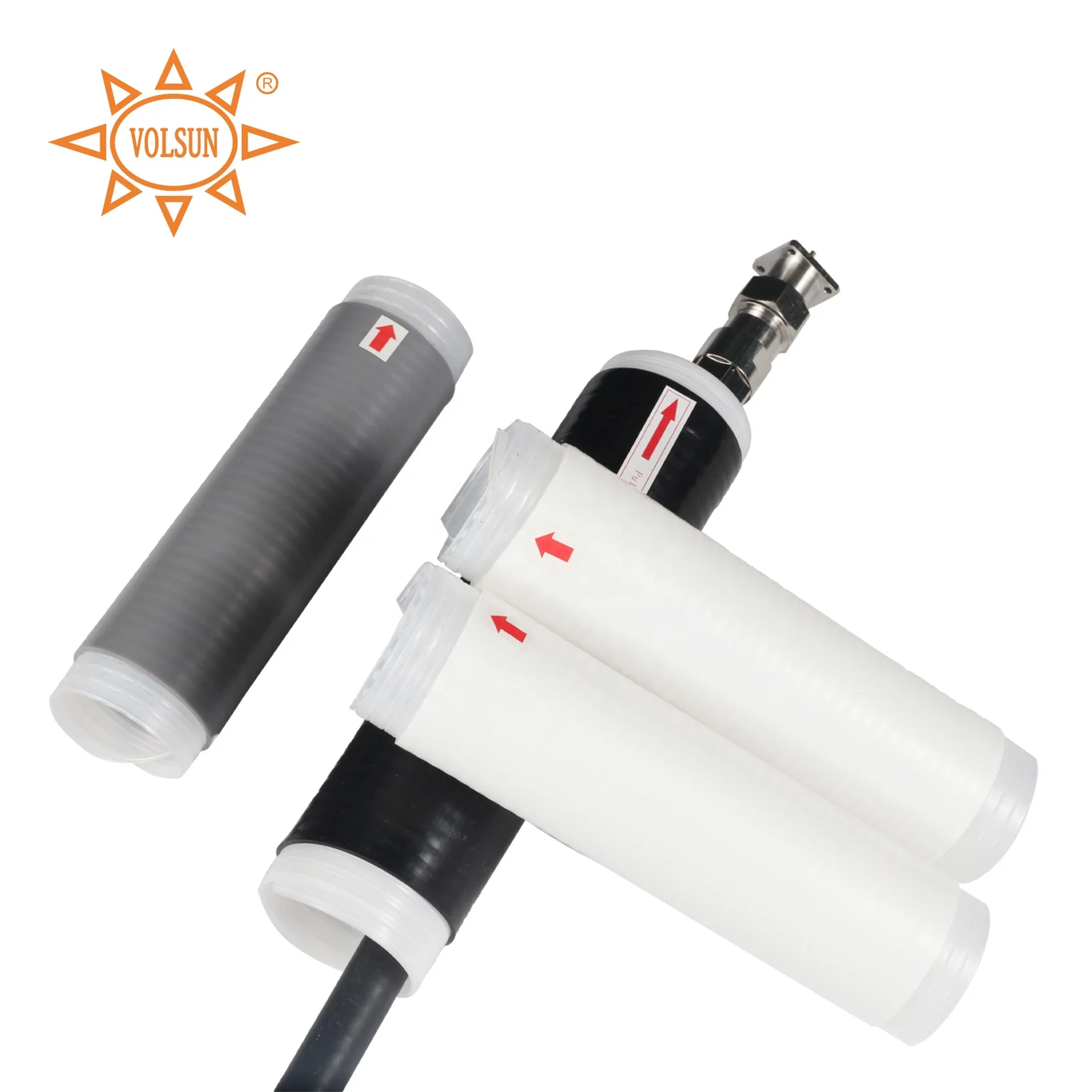 Silicone cold shrink tubing for DIN Connector