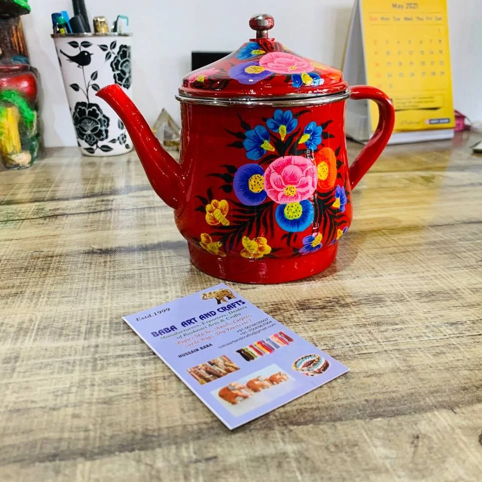 Indian Tea pots, stainless steel tea pots, hand painted tea kettles