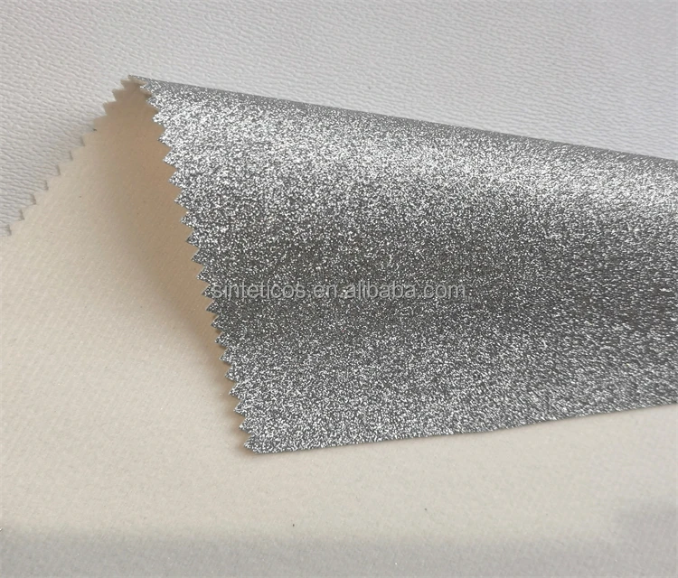 High Quality Glitter Shiny PU Synthetic Leather Fabric For Lady Shoes Bags DIY crafts