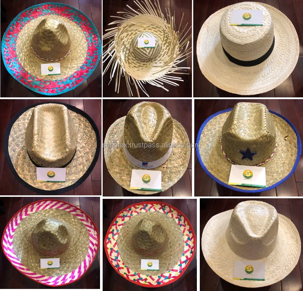 Custom logo straw hat for promotion wholesales in best price from Vietnam factory/Cheapest price cowboy straw hat plain hat