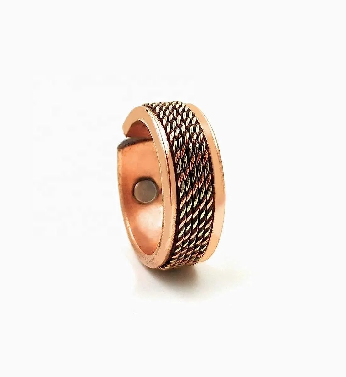 Copper Finger Ring Unisex Pain Relief Custom Design 3 Metal Fashion Toe Ring Free Size Adjustable High Glossy Design Wire Rings