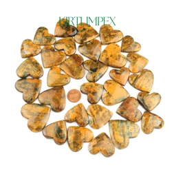 Nellite Hearts Cabochons Gemstone Heart For Jewelry Making Red Cabochons Wholesale Hand-polished FlatBacks