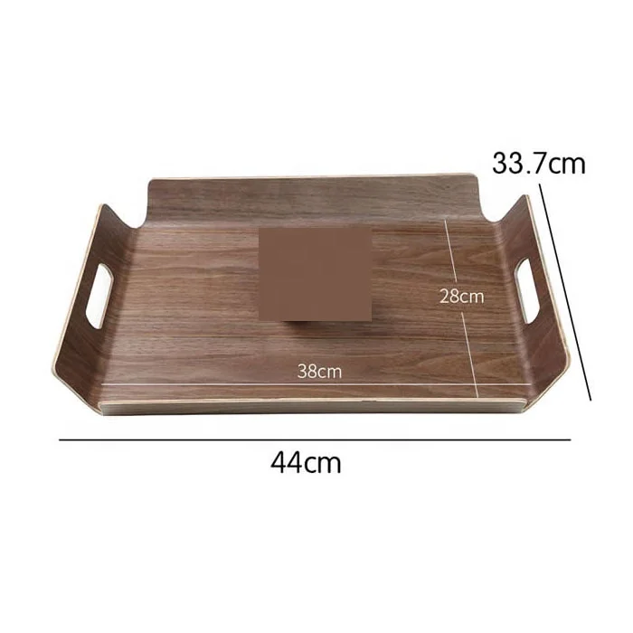 Wooden Handmade Serving Tray for Dining Table and Kitchen Square Shape Serving Tray For Fruit cake Snack Wholesale