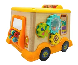 Educational Wooden My First School Bus