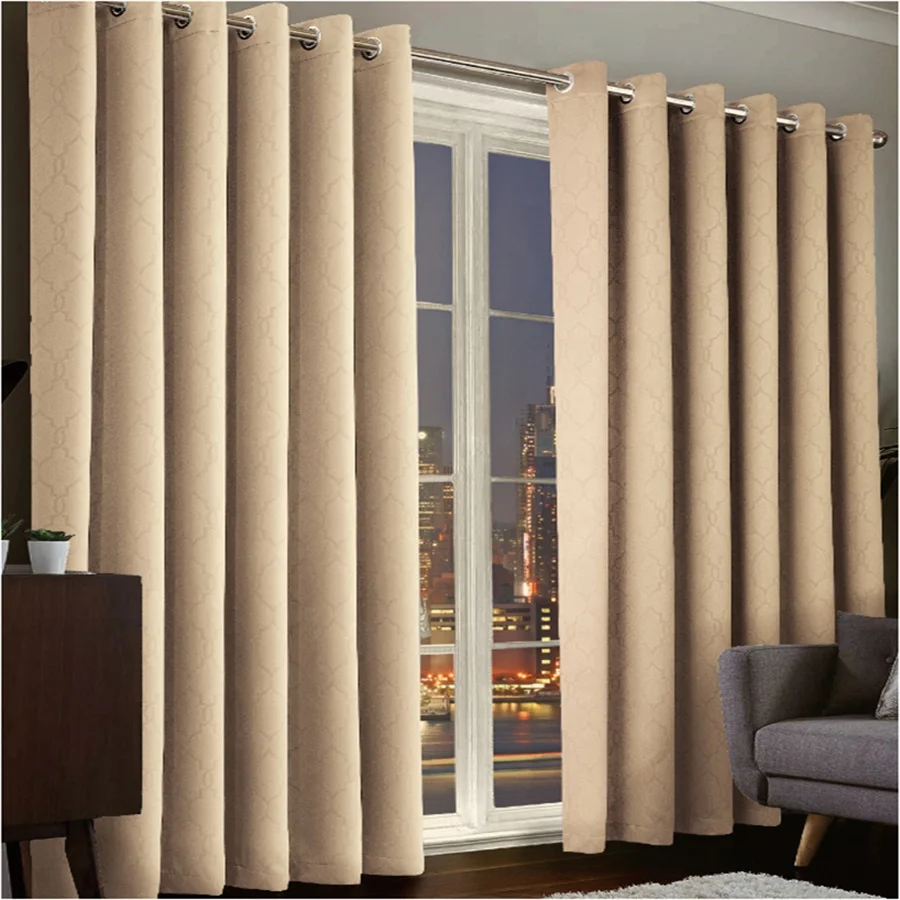High quality living room curtains luxury blackout window curtains embossed blackout curtains modern blackout