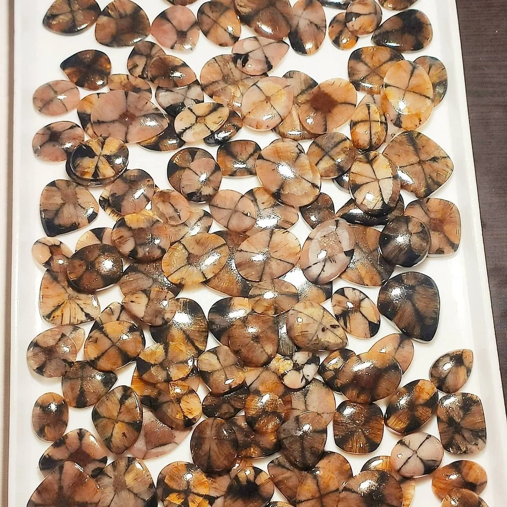 Натуральный хиастолит, оптовая продажа, смешанный полированный дизайнерский драгоценный камень, подвеска, ожерелье, поставка ювелирных изделий, рождественский подарок