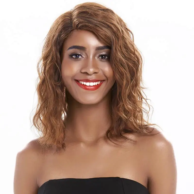 SENSE hair Water Wave Ombre Human Hair Lace Wigs For Black Women U Part Peruvian Remy Wet And Wavy Wave Swiss Wig 14 Inch