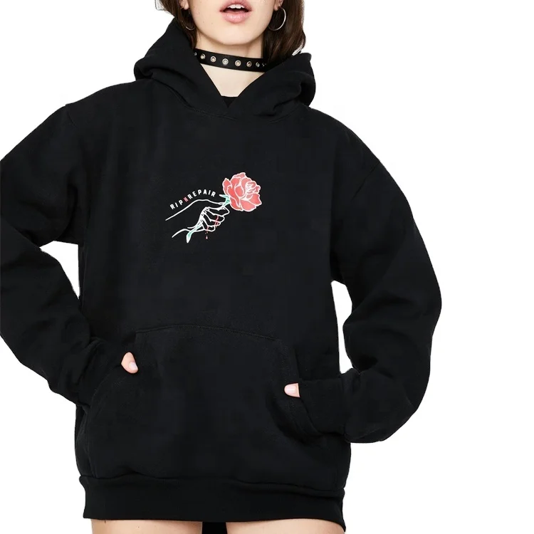 Street Wear Apparel Women Garphic Printed Hoodies 3D Puff Printed Pullover Oversized Hoodie