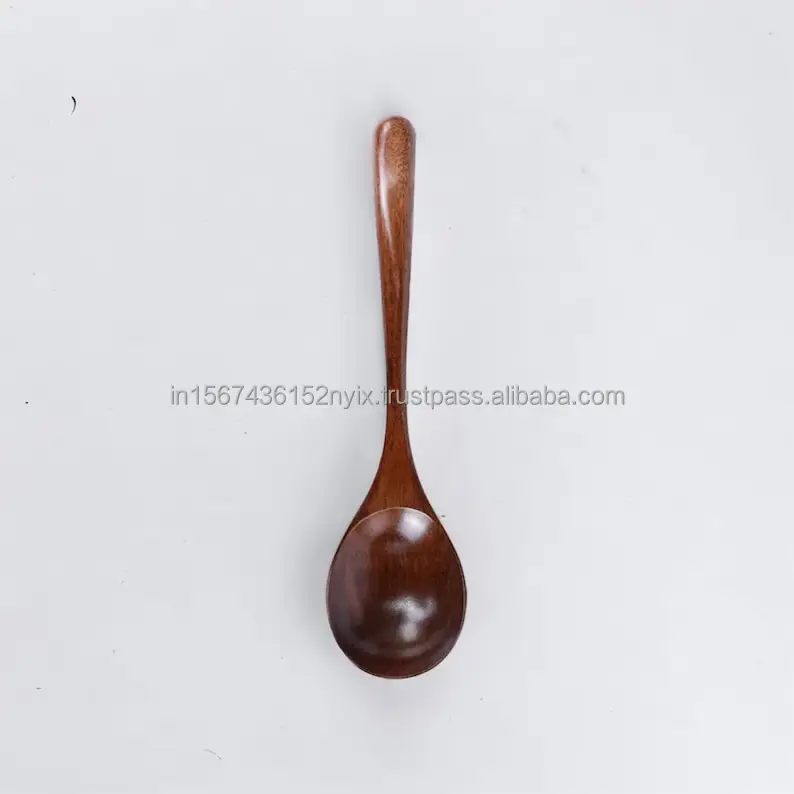 wooden small spoon with contemporary design and food safe polish