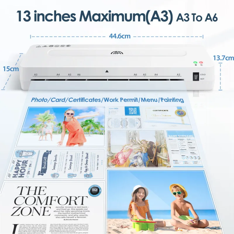 FN335 Bright Office School Hot Cold Laminator A3 A4 with Paper Trimmer