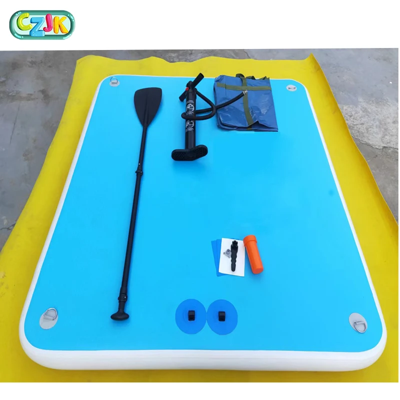 Sea Inflatable Pontoon Dock Water Floating Platform For Swimming Sup Fishing
