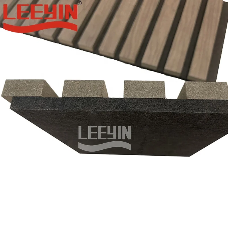 Оригинальная фабричная деревянная планка для гостиничного настенного потолочного украшения MDF Akustik панель