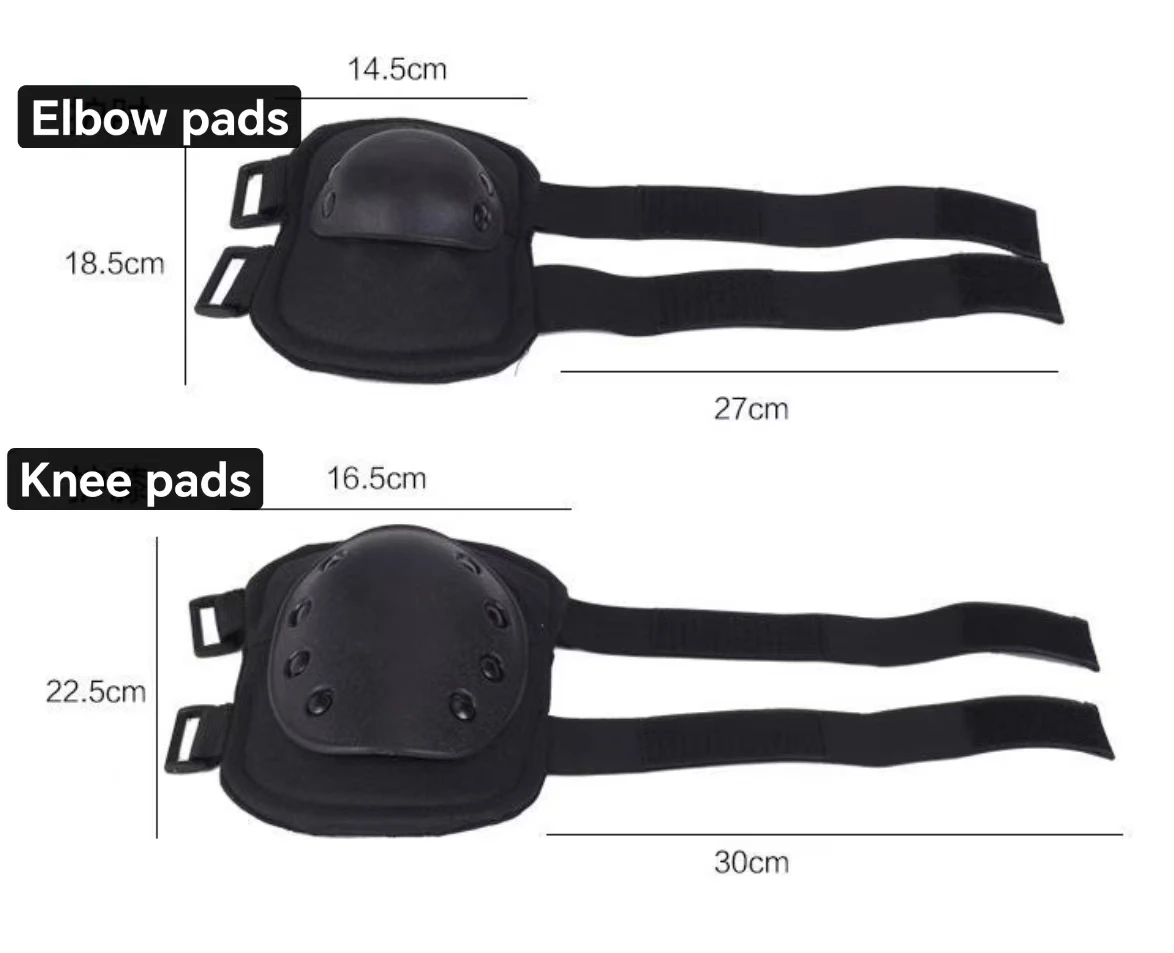 WANZHUO High Quality Solid nail Outdoor Sports Protector Tactical Knee Pads Elbow Pads for Climbing Training Shooting Fighting