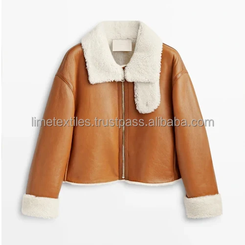 New Fashion Design Vintage brushed leather jacket cow hide leather jacket women jacket leather