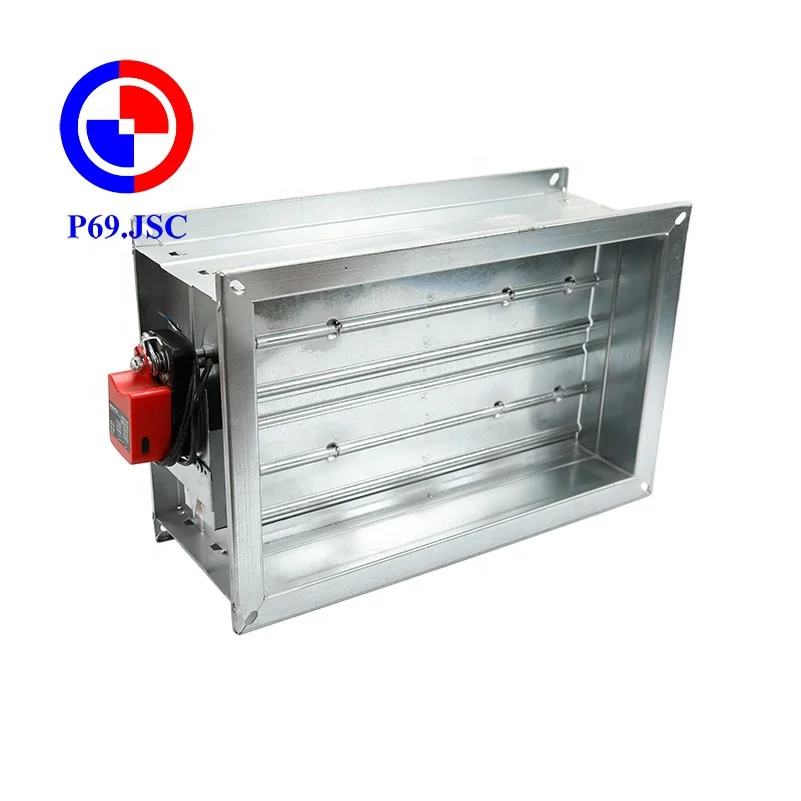 Ready For Export Motorized Control Pressure Productive Construction Ventilation System OEM Square Volume Motorized Air Damper