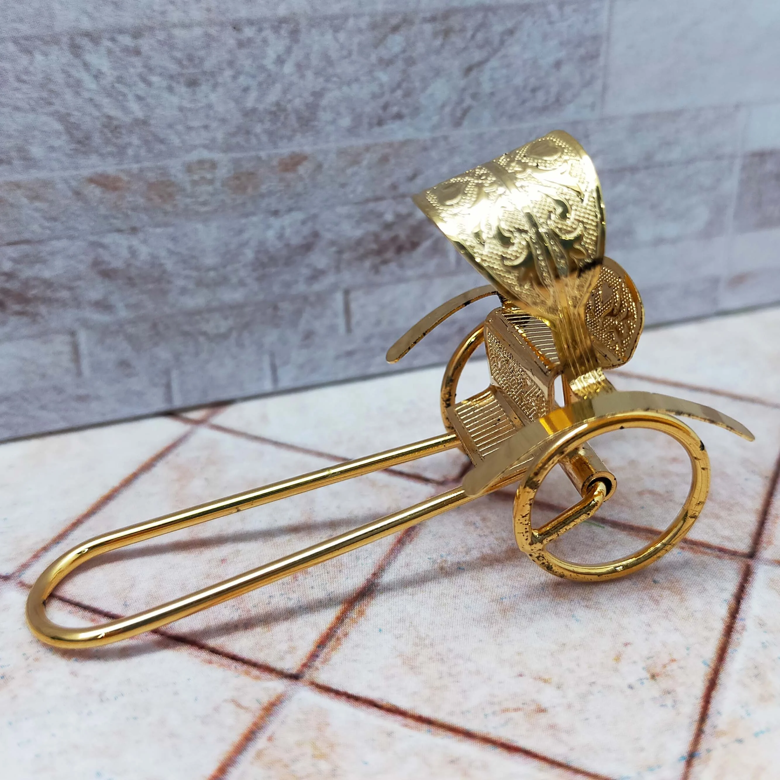 Miniature Doll House 1:12 Golden Fancy Carriage & Ricksha