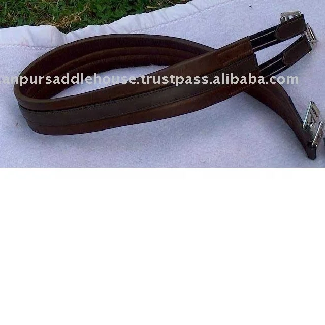 Manufacturer Soft Padded Stud Guard Leather Girth For Horses