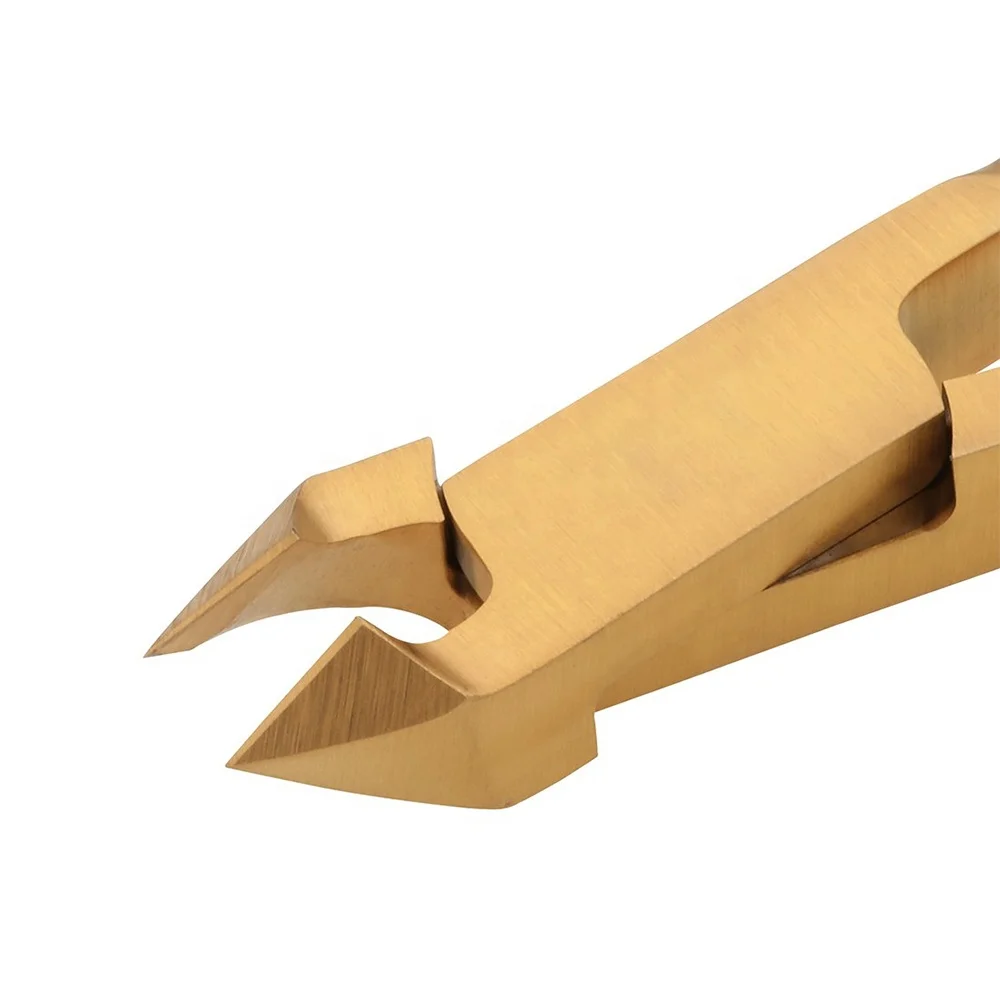 Щипцы для кутикулы с позолоченным покрытием кусачки ногтей резак триммер маникюра ножницы плоскогубцы инструмент педикюра