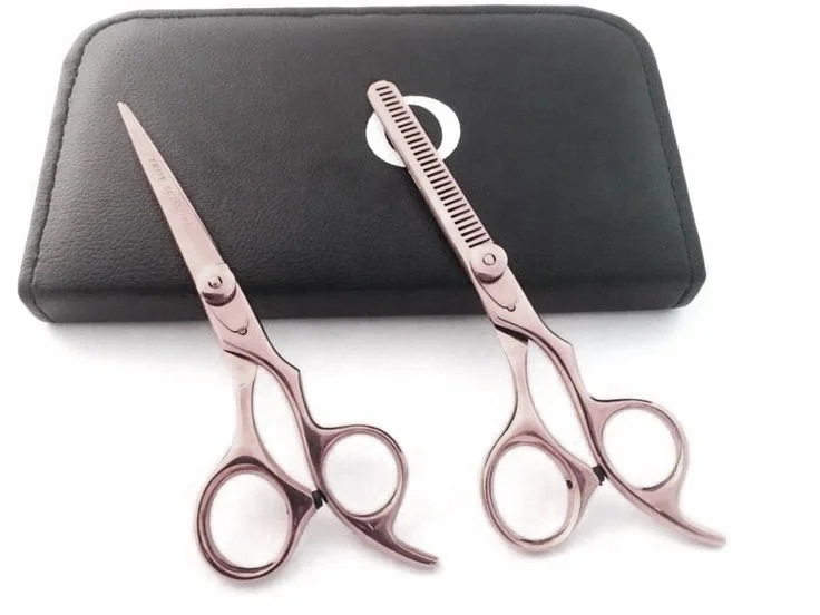 Professional Hair Cutting Hairdressing Barber Salon Scissor & Thinning Scissor Set Japanese Scissors Purple Zebra Design