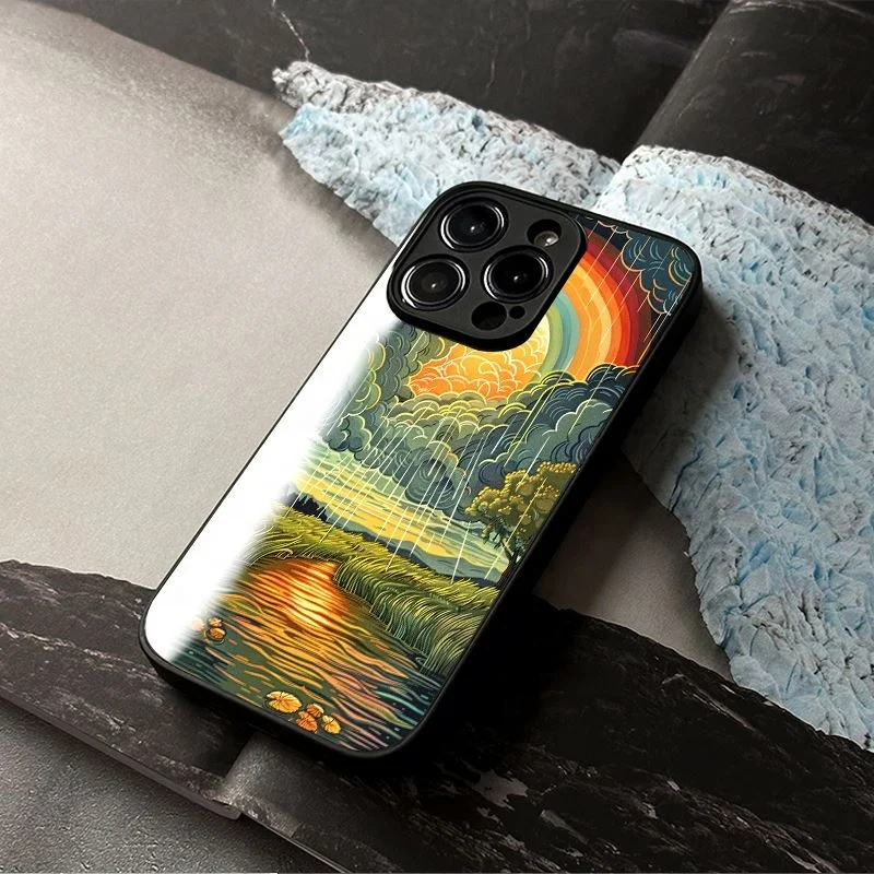 Korean Cartoon Cute Graffiti Zoo Camera Protection Phone Case For iPhone 14 Phone Case iPhone 15 13 Pro Max