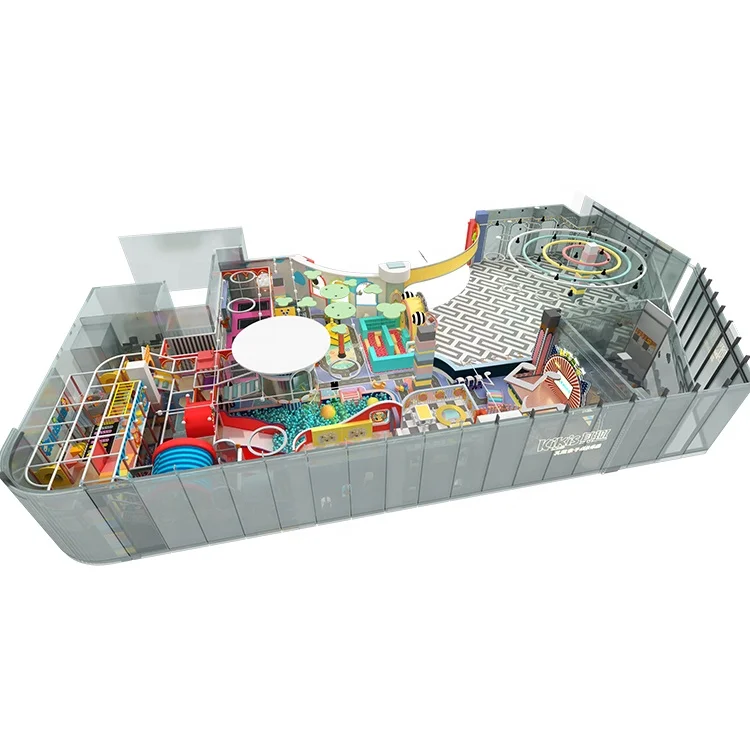 Cowboy Small Children Commercial Project Supplier Ball Pool Slide Big Area Multi-Functional Indoor Playground Equipment