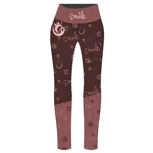 custom sublimation print leggings mama & daughter matching pair leggings yoga pants buttock trouser high waist gym leggings