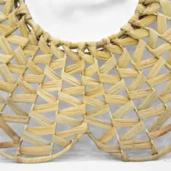 Home Decor Bamboo rattan furniture Handmade craft Vietnam Manufacture round woven wood wicker willow frame rattan wall mirror