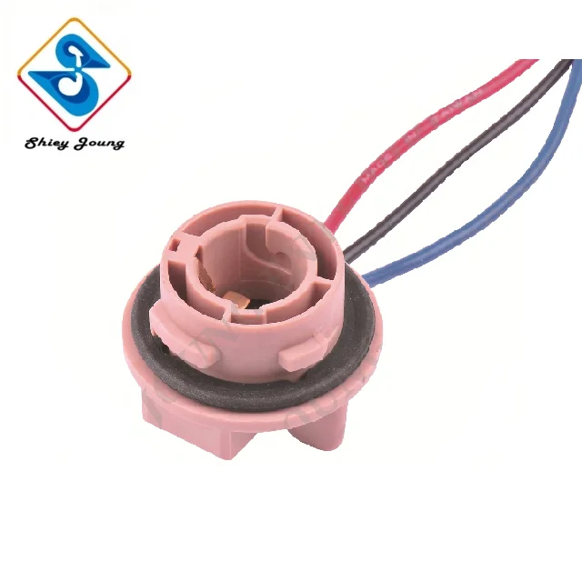 Auto 1157 BAY15D Lamp Holder Wire Harness Double Contact Automotive Lamp Socket Assembly