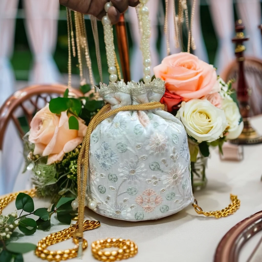 Модная мини-сумка с вышивкой и жемчужным украшением цветочный дизайн из Индии