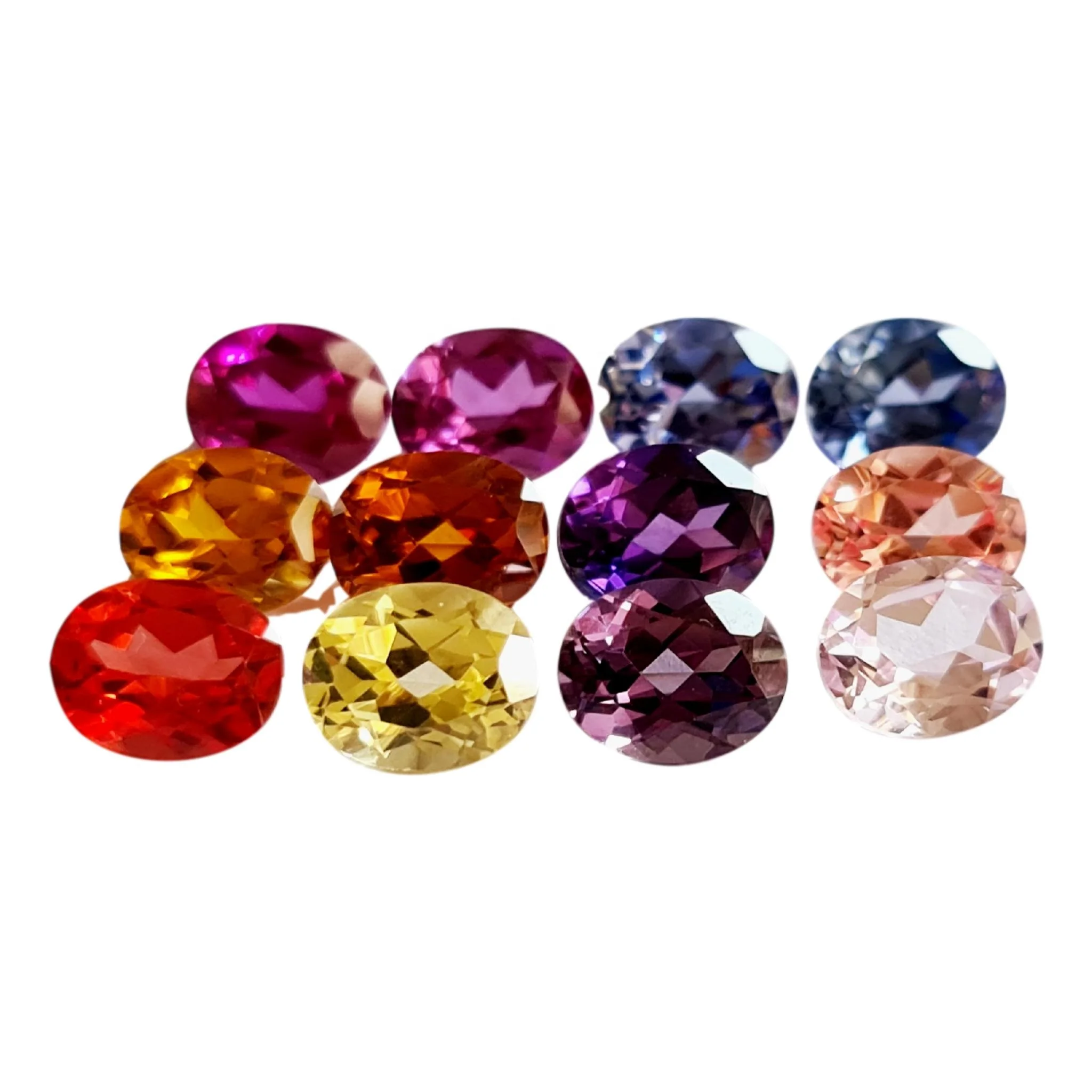 Created Multi Sapphire Gemstones Hand Cut in all calibrated sizes and shapes in all colors as per the image