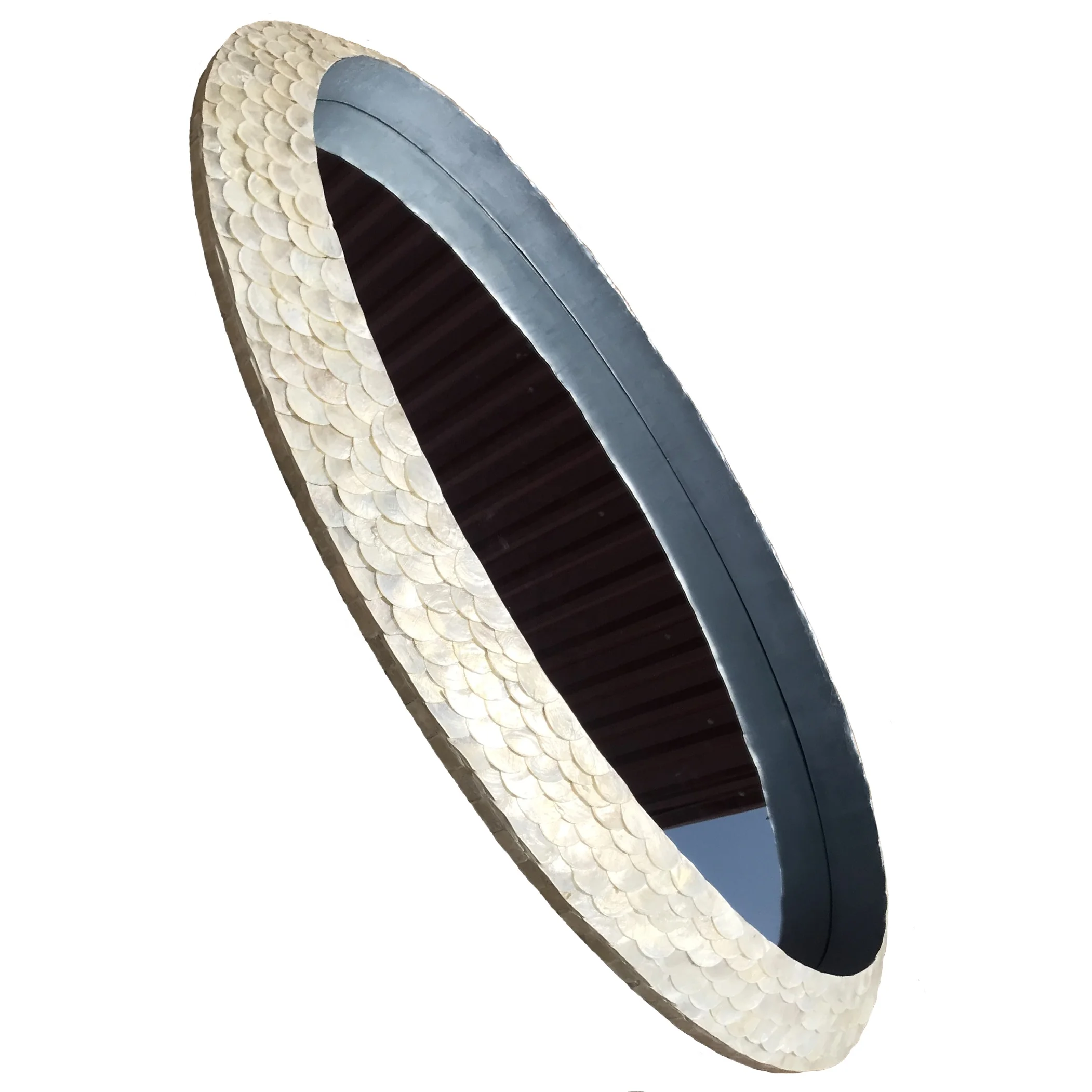 MOTHER OF PEARL INLAY LACQUER MIRROR, WALL MIRROR WITH PEARL SHELL INLAID MDF FRAME, lacquer mirror