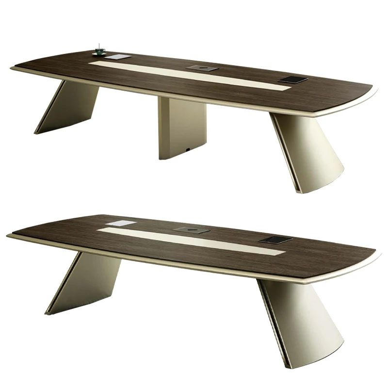 Металлический прямоугольный Овальный современный офисный стол для конференц-зала руководитель комбинированный руководителя
