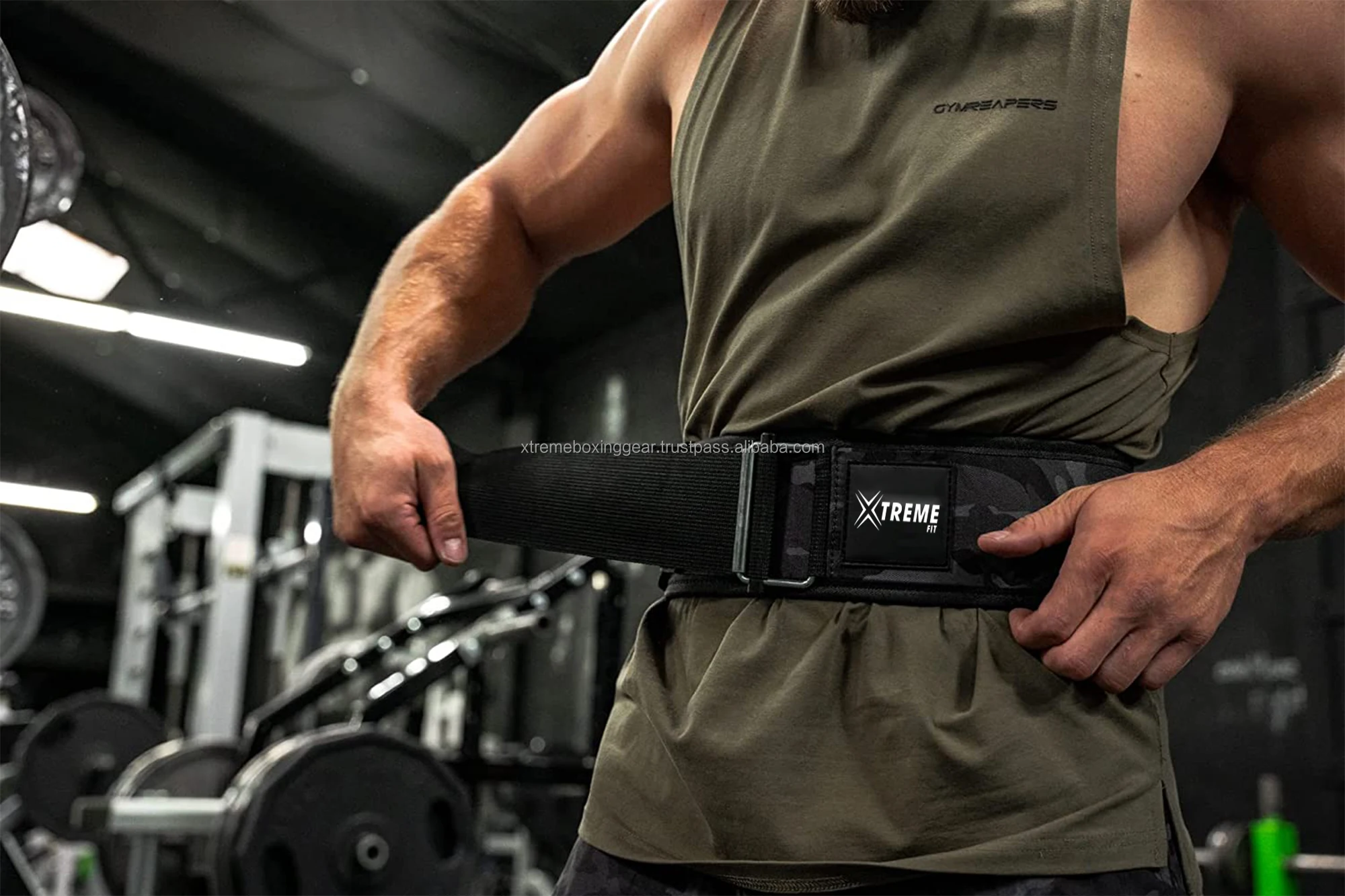 Quick Locking Weightlifting Belt for Bodybuilding, Powerlifting, Cross Training - 4inch Adjustable Lifting Back Support belts