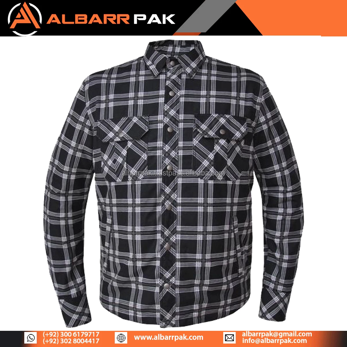 High Quality Motorbike Custom Waterproof/Windproof Protective Textile Jacket Motorcycle Kevlar-Lined Flannel Lumberjack