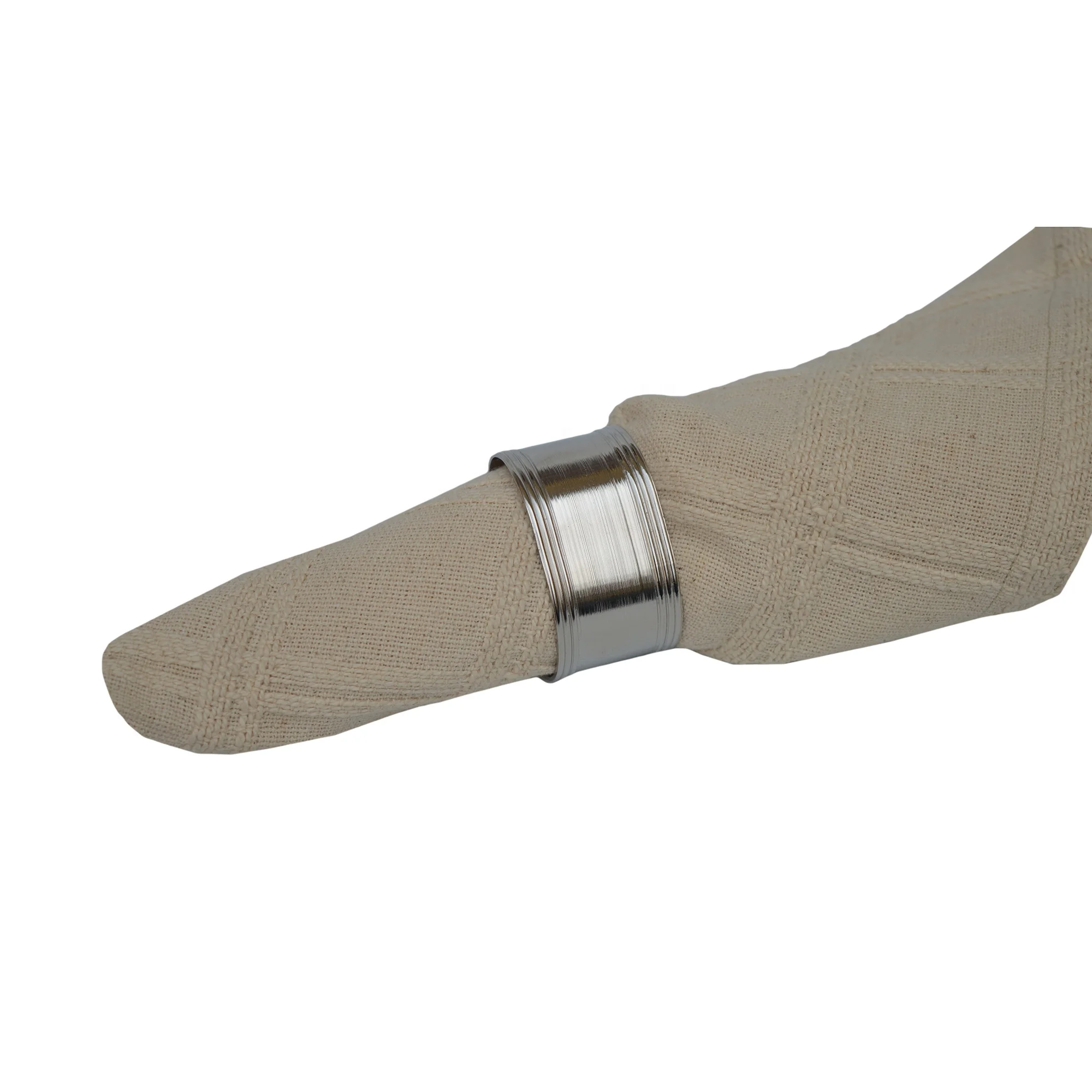 A Classic but Simple Napkin Ring Round in Shape Features a Role Design Wedding Party Hotel Table Decor Supplies Napkin Holder