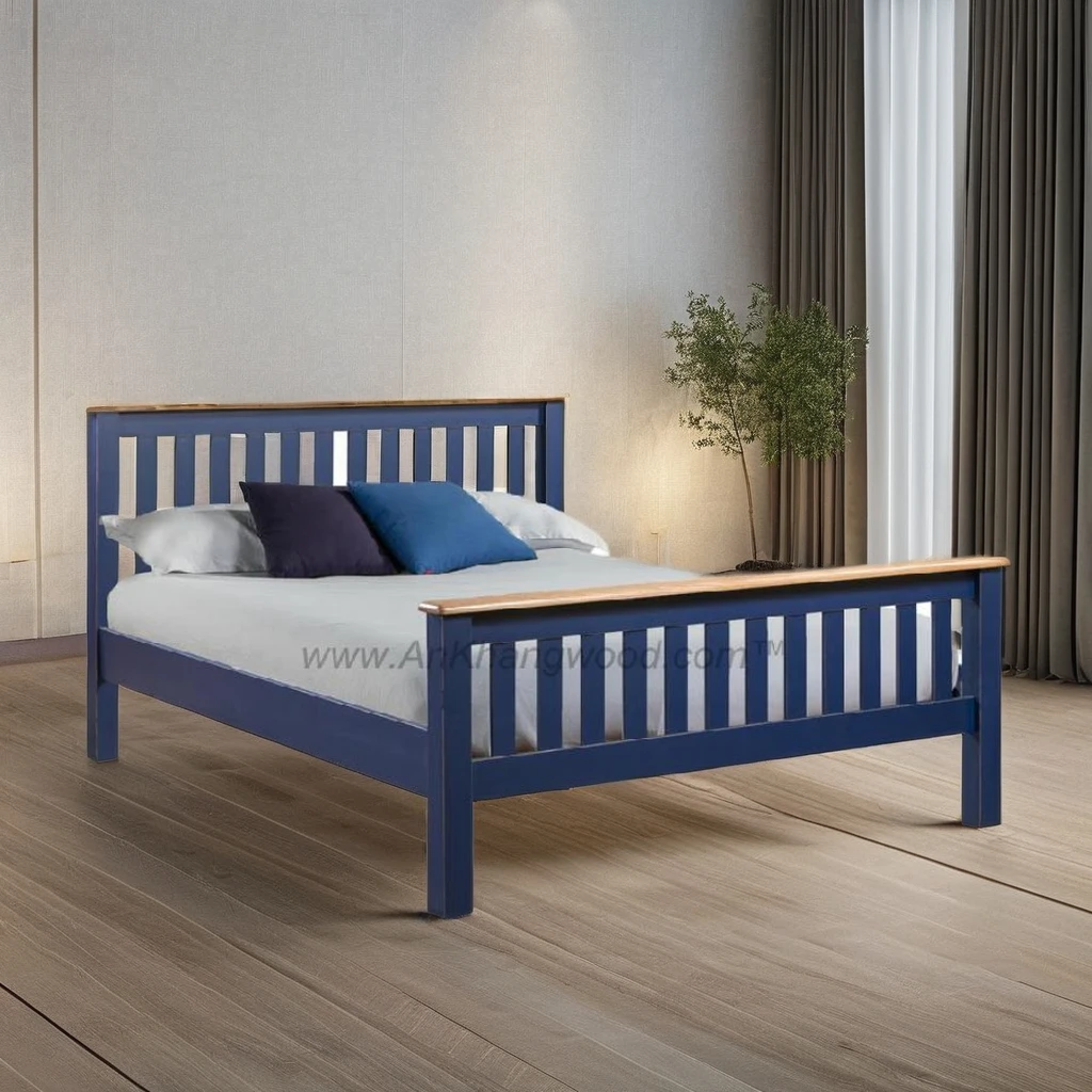 Cascais Range Wooden Bed Acacia Solid Wood Bedroom Furniture Bedroom Set ODM Service Standard Carton Packing Vietnamese Supplier