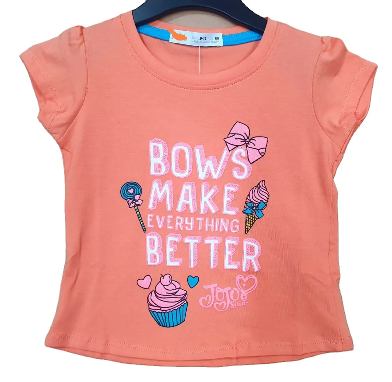 Футболка для девочек 95% хлопок 5% спандекс (в наличии)