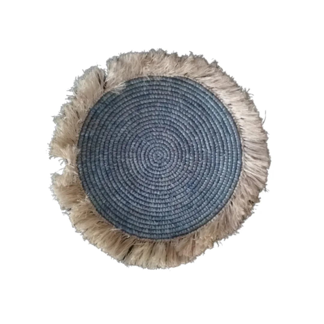 Handmade Door Mats from Viet Nam India Natural Round Woven Rafifia Placemats with Best Price and High Quality for Wholesale