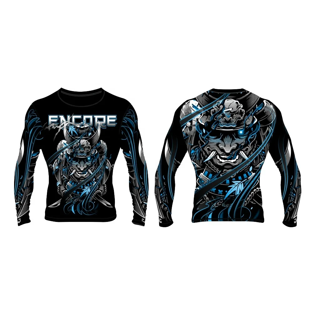 
SUBLIMATED MMA RASH GUARD CUSTOM DESIGN SUBLIMATION LIGHT WEIGHT MMA RASH GUARD BJJ RASH GUARDS 