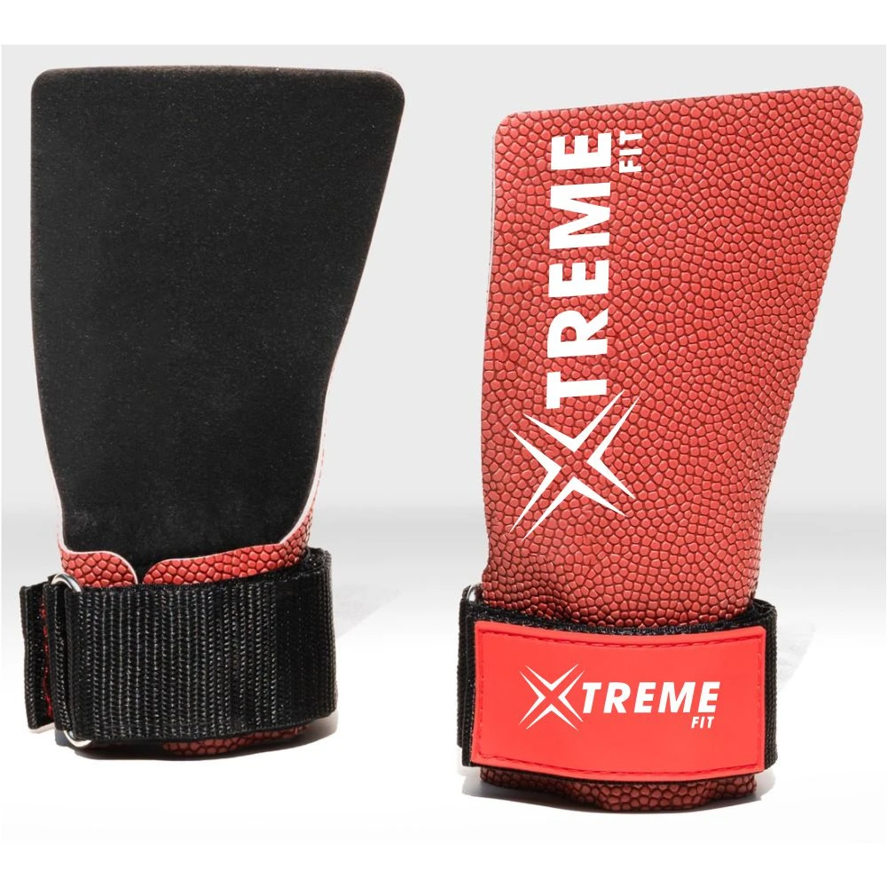 Professional Quality Weight Lifting Pull Up Bar Hand Grip Pads Non Slip Rubber Palm Protection Grip With Adjustable Wrist Strap