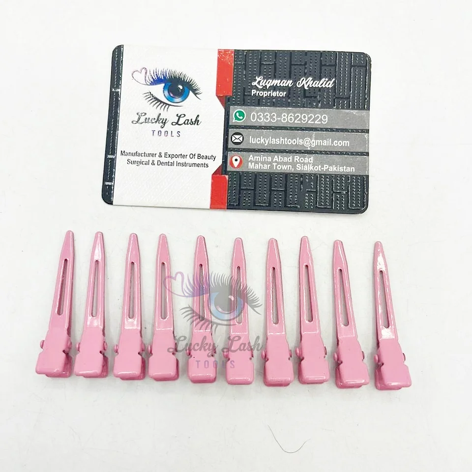 Clips & C Shape Hair Weave Needle In Pink Color Brazilian Hair Weft Extension Weaving Type Curved Thread Sewing Styling Tools