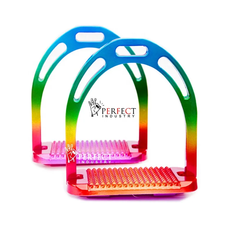 PROFESSIONAL ALUMINIUM STIRRUPS HORSE RIDING STIRRUPS MULTICOLORED STIRRUPS SADDLES