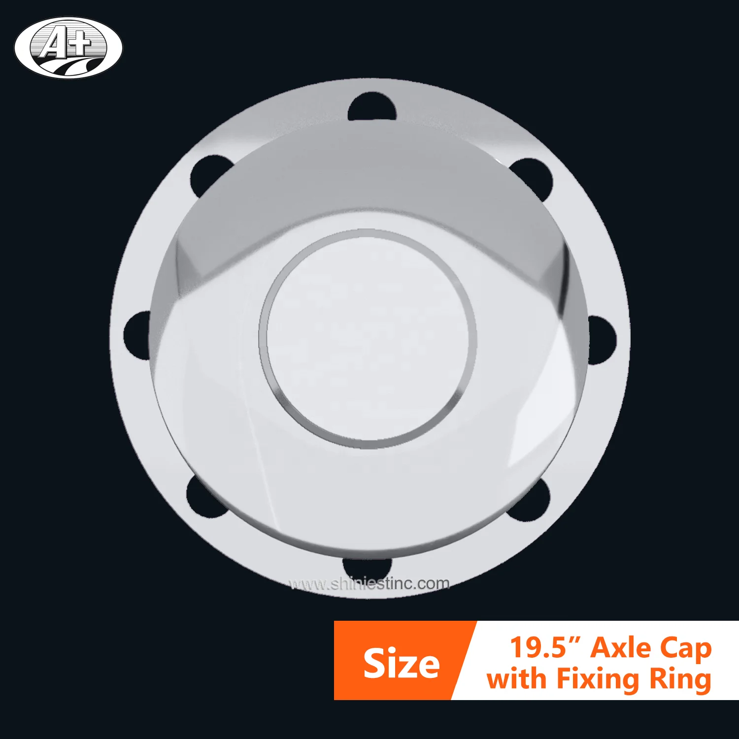 195AC-A_EU 19.5 T304 Stainless Steel Truck/Bus Rear Axle Cover cap One-Piece Design