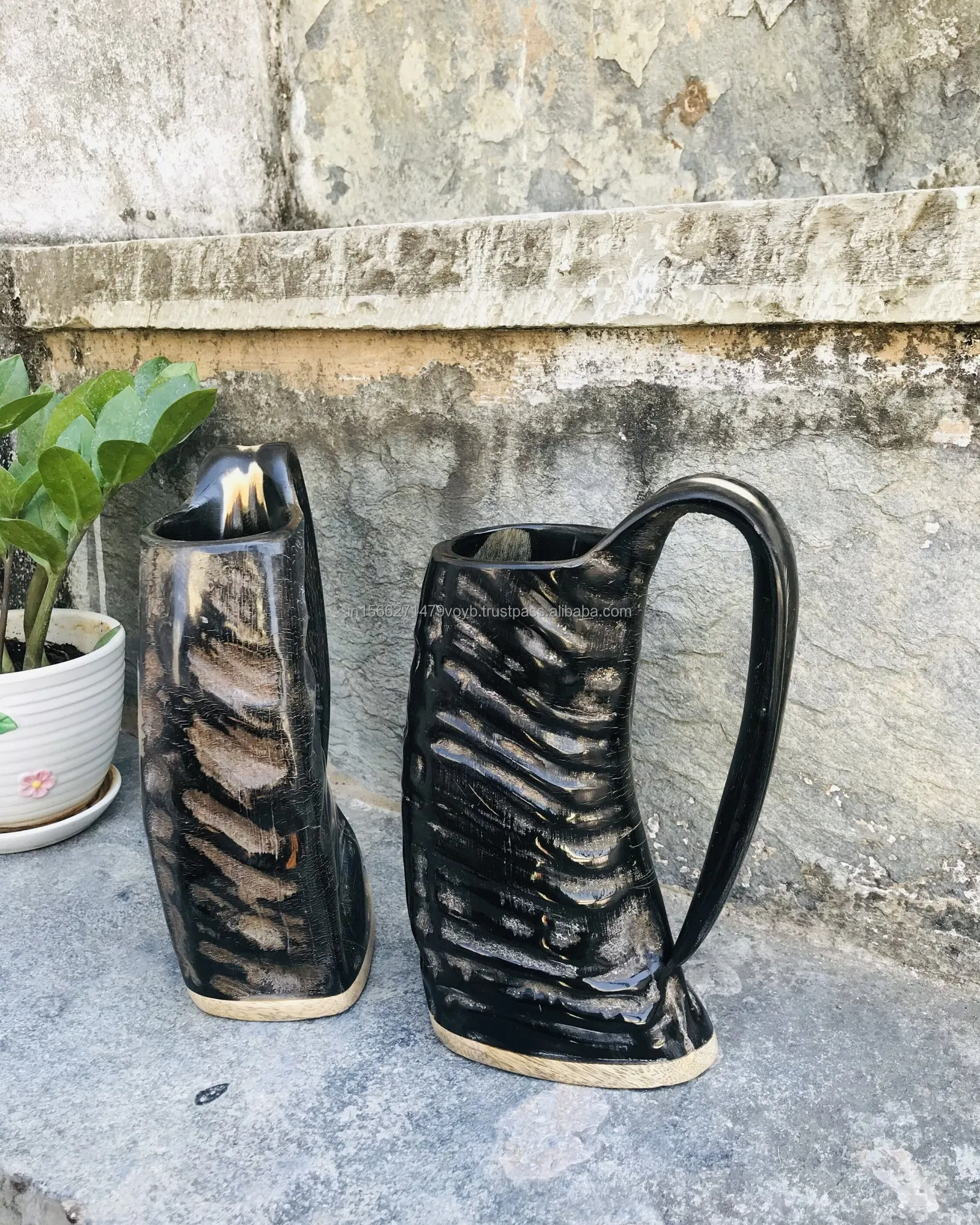 Buy Authentic Buffalo Horn Mug  Beer Tankard  Handmade Large Horn Glass Serving Horn Tumbler The Bartender Choice Royal